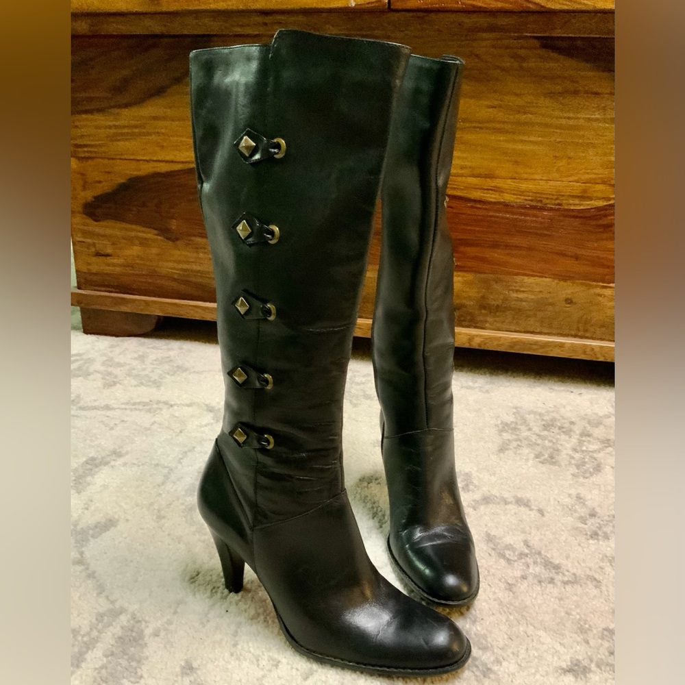 Nina Black Knee High Boots size 7